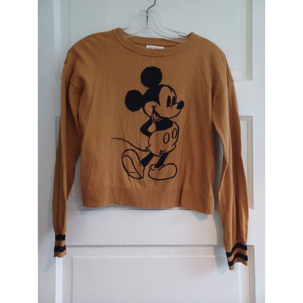 Disney x GAP Kids sweater XL gold cotton Mickey Mouse classic knit pullover